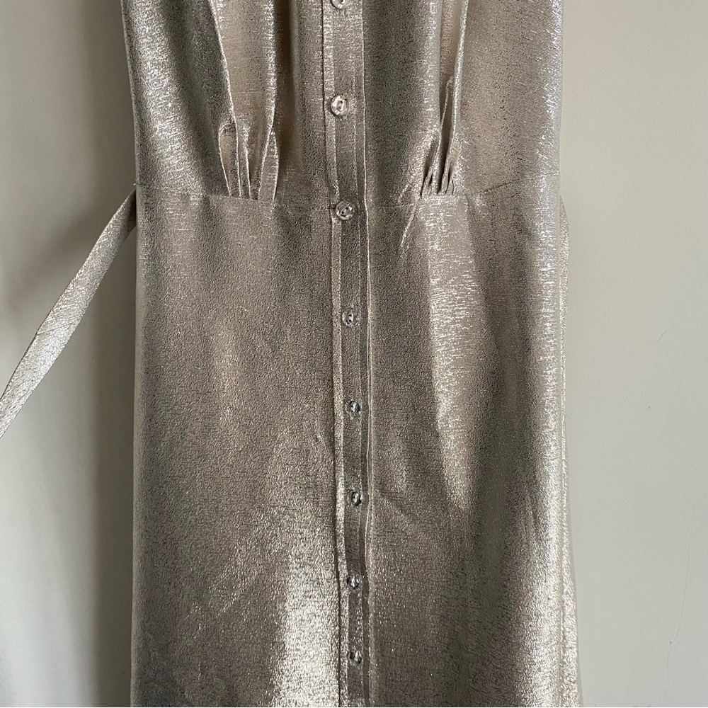 THEIA GOLD MAXI DRESS GOWN - Picture 9 of 13